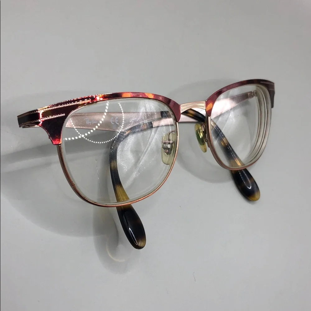 Ray Ban rb6346 2971 glasses coppery brown tortoise metal UNISEX soft square.